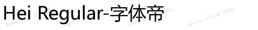 Hei Regular字体转换